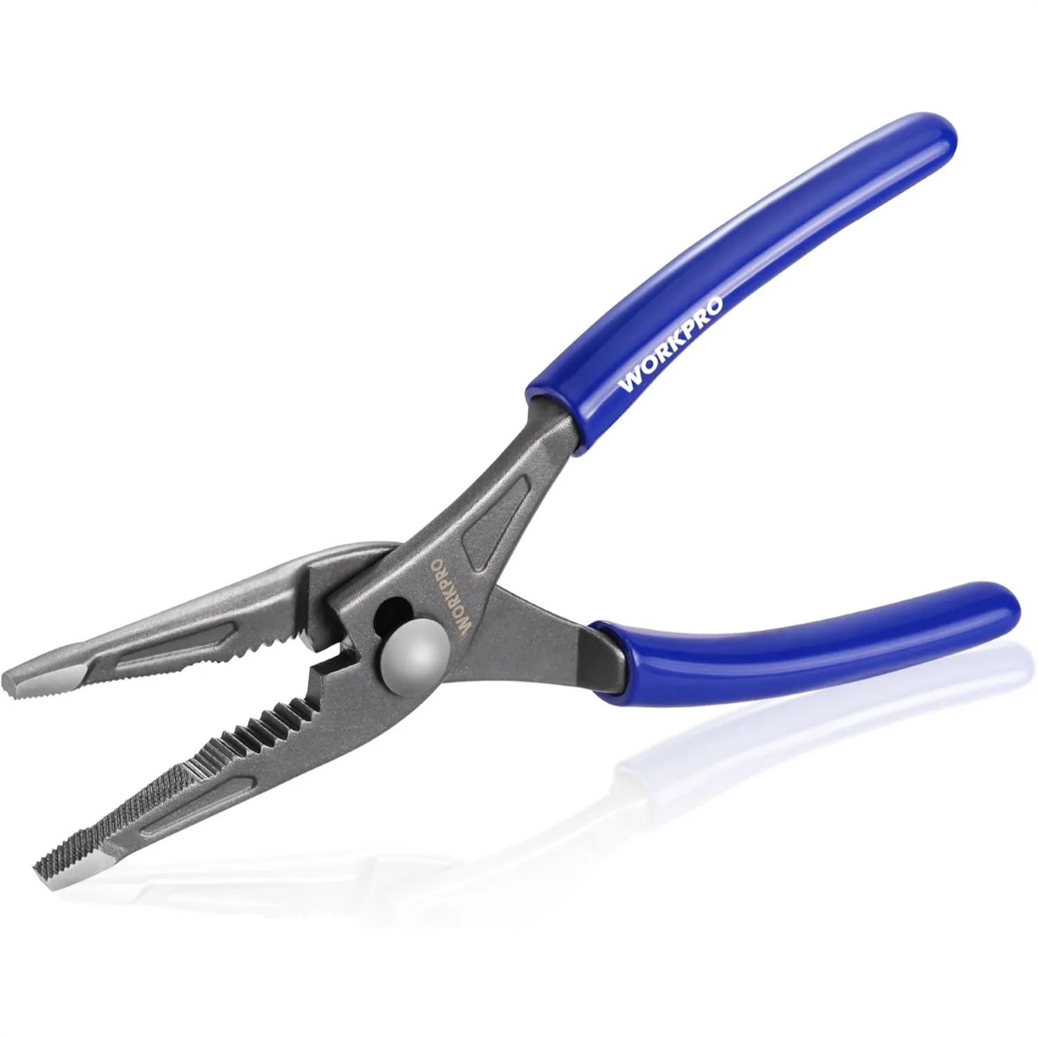 8'' Long Nose Slip Joint Pliers, CR-V Needle Nose Pliers with Comfortable Grip Handles, 3-Zone Serrated Jaw for Clamping
8'' Long Nose Slip Joint Pliers, CR-V Needle Nose Pliers with Comfortable Grip Handles, 3-Zone Serrated Jaw for Clamping