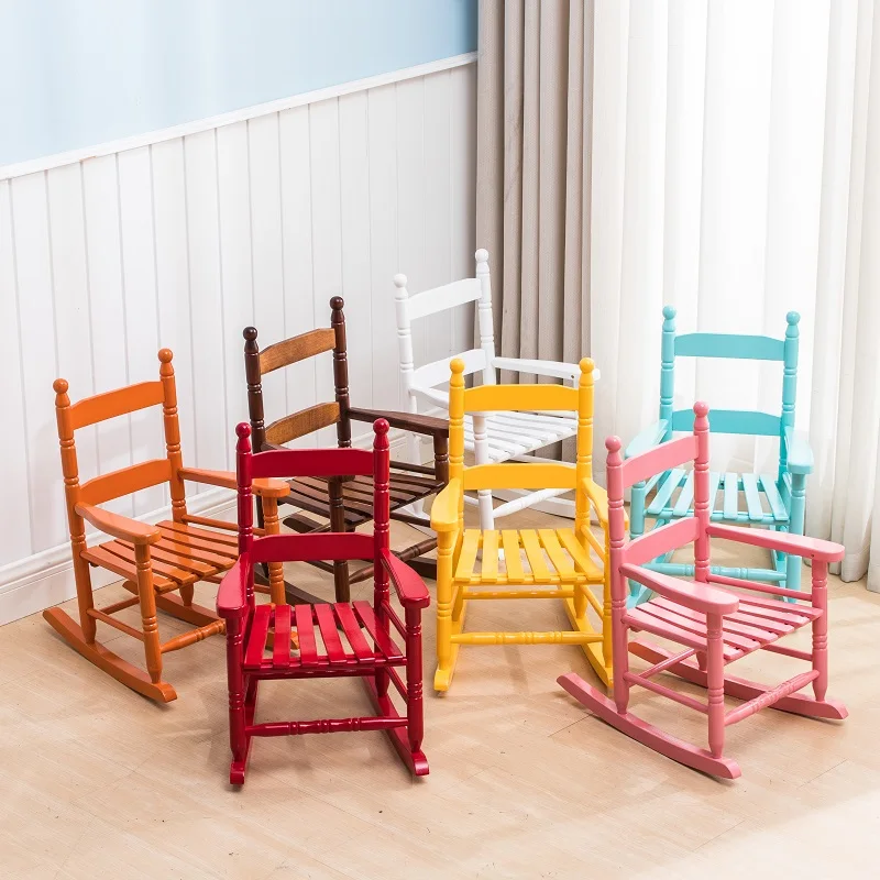 Nordic household children's rocking chair full solid living room studio prop chair
Nordic household children's rocking chair full solid living room studio prop chair