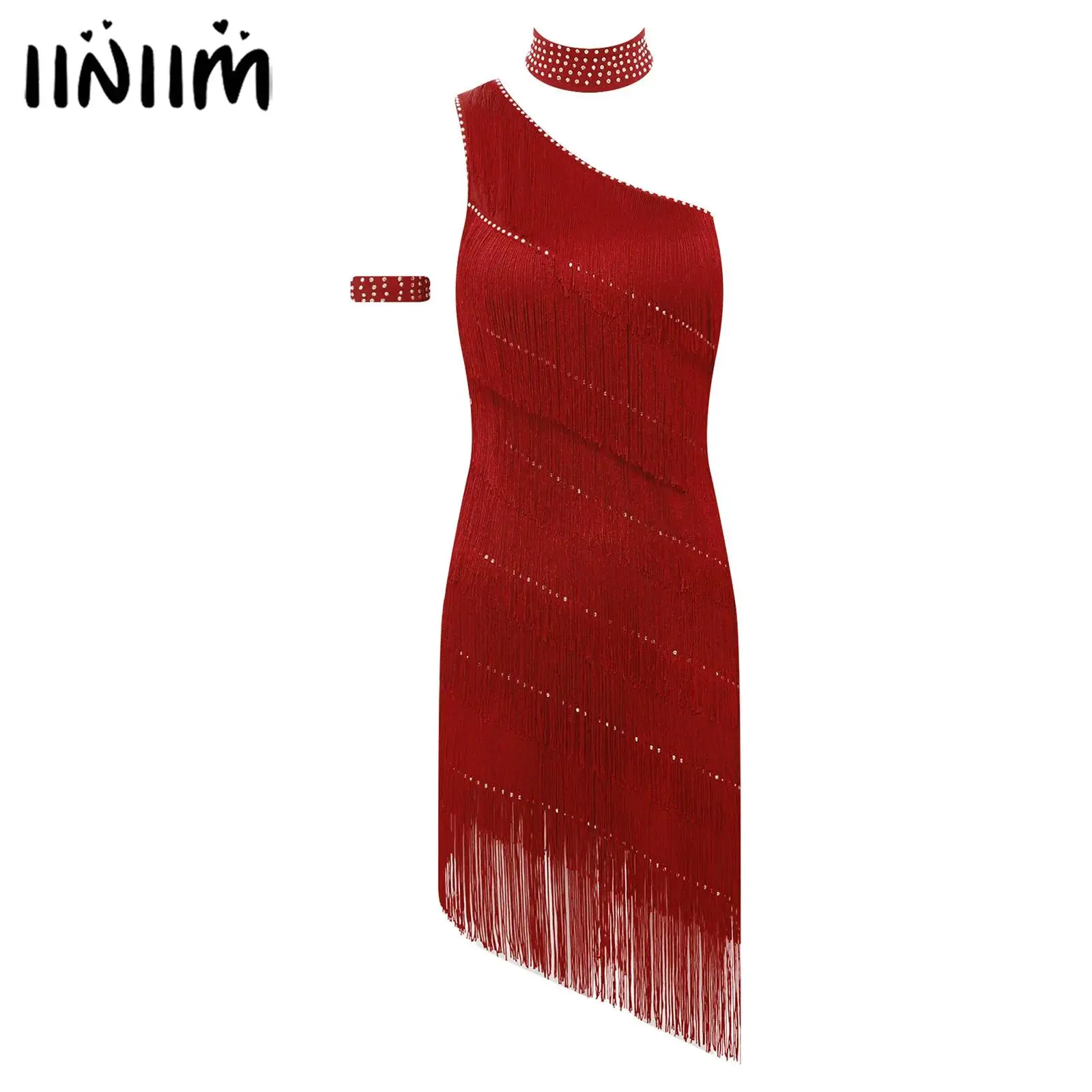 Womens Rhinestone Latin Tango Tassel Dance Dress Gogo Singer Ballroom Cha Cha Rumba Samba Latin Line Dance Performance Costume
Womens Rhinestone Latin Tango Tassel Dance Dress Gogo Singer Ballroom Cha Cha Rumba Samba Latin Line Dance Performance Costume