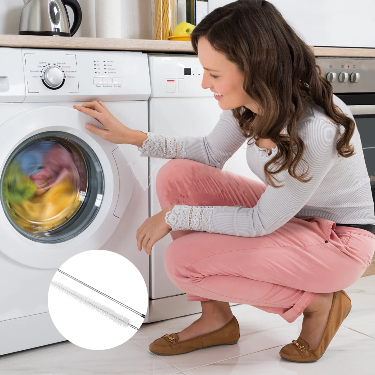 Washing Machine Cleaning Brush Dryer Vent Cleaner Stainless Steel Rod Extended H White Hair Dryer Brushes Household Vent
Washing Machine Cleaning Brush Dryer Vent Cleaner Stainless Steel Rod Extended H White Hair Dryer Brushes Household Vent