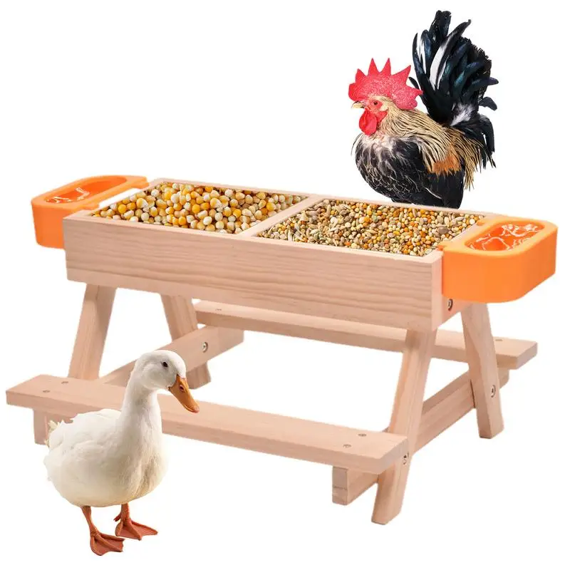 Chicken Feeders No Waste Chicken Food Feeder Water Dispenser Waterer Kit With Wooden Table Poultry Feeding Equipment Pet
Chicken Feeders No Waste Chicken Food Feeder Water Dispenser Waterer Kit With Wooden Table Poultry Feeding Equipment Pet