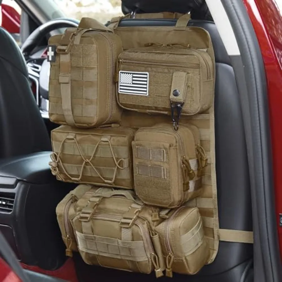 Tactical Car Seat Back Organizer, 2025 Upgrade Tactical Vehicle Panel Organizer with 5 Detachable Molle Pouch for Car Truck For
Tactical Car Seat Back Organizer, 2025 Upgrade Tactical Vehicle Panel Organizer with 5 Detachable Molle Pouch for Car Truck For
