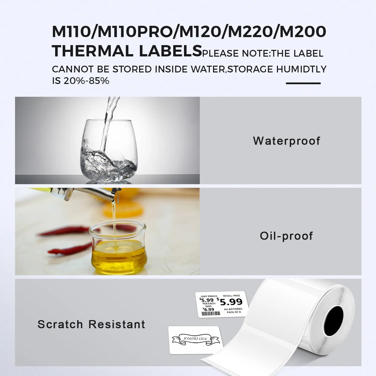 Phomemo M110/M220 40x30mm Thermal Labels - Self-Adhesive Waterproof Gloss Stickers for Business/Barcode/Packaging/Office Use
Phomemo M110/M220 40x30mm Thermal Labels - Self-Adhesive Waterproof Gloss Stickers for Business/Barcode/Packaging/Office Use