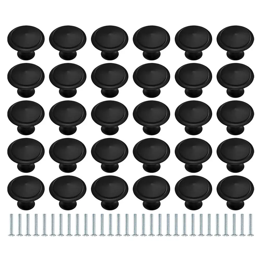 30pcs Round Stainless Steel Black Cabinet Pulls Kitchen Hardware Cupboard Handles Door Round Dresser Drawer Knobs Knobs
30pcs Round Stainless Steel Black Cabinet Pulls Kitchen Hardware Cupboard Handles Door Round Dresser Drawer Knobs Knobs