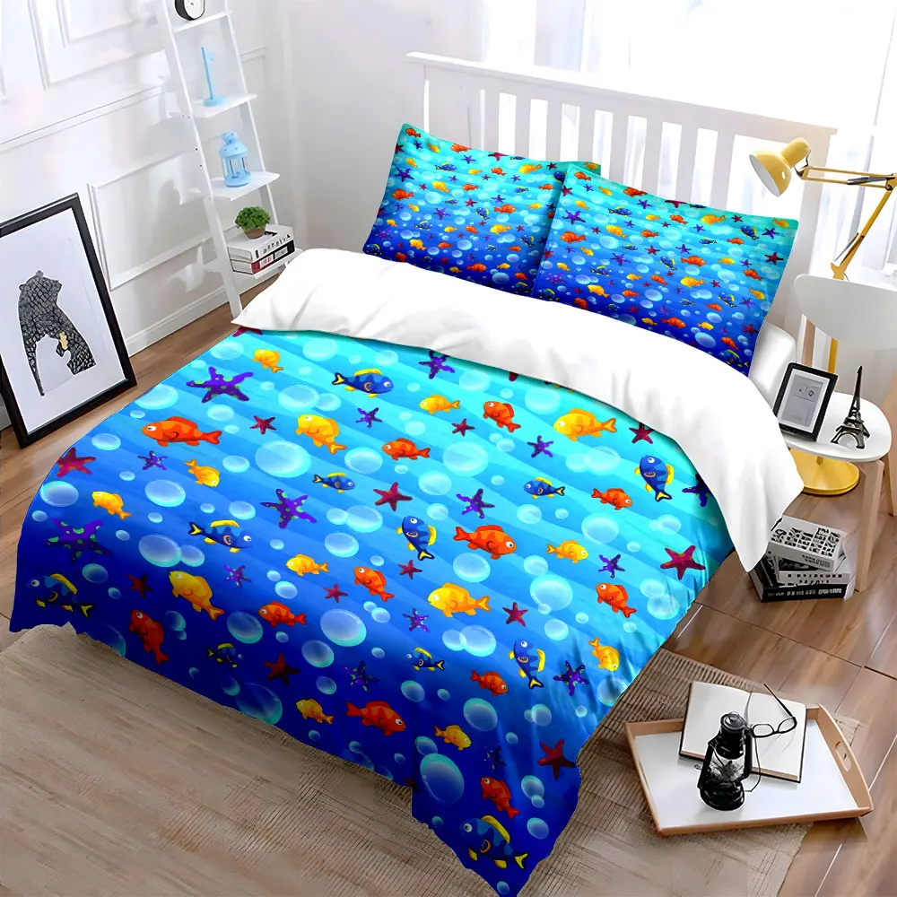 "Underwater Fish Theme Set" Multiple sizes kid's and adults' bedroom Exquisite 3PC bedding set, gift
"Underwater Fish Theme Set" Multiple sizes kid's and adults' bedroom Exquisite 3PC bedding set, gift