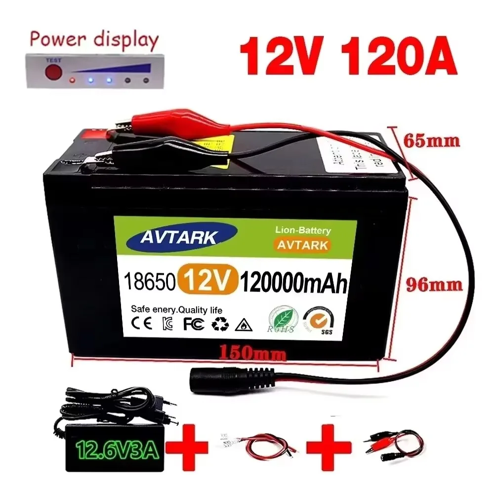 NEW LiFePO4 12V 120Ah 18650 lithium battery 30A sprayer built-in high current BMS electric vehicle battery +12.6V charger
NEW LiFePO4 12V 120Ah 18650 lithium battery 30A sprayer built-in high current BMS electric vehicle battery +12.6V charger