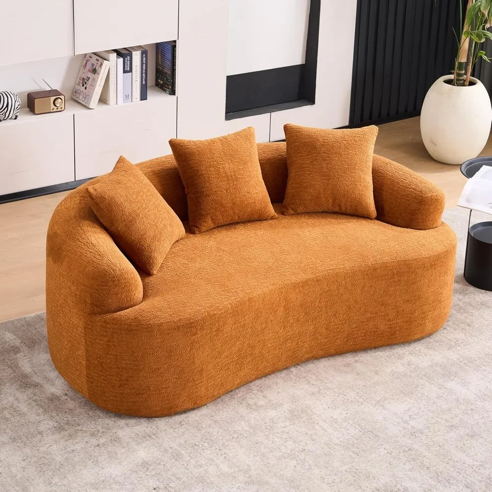Loveseat Sectional Sofa, 65’’ Modern Luxury Plush Chenille Extra Deep Seat Curved Cloud Floor Couch with 3 Throw Pillows
Loveseat Sectional Sofa, 65’’ Modern Luxury Plush Chenille Extra Deep Seat Curved Cloud Floor Couch with 3 Throw Pillows