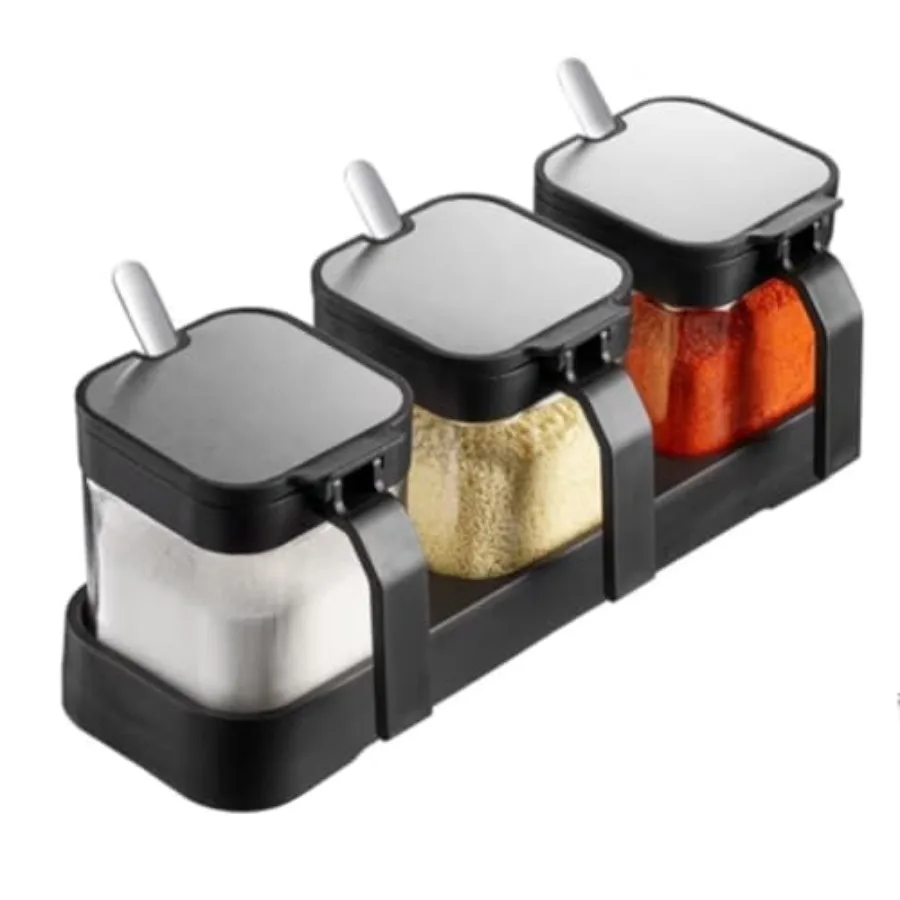 Condiment Jar Spice Container with Lids and Spoons 10oz Clear Glass Condiment Jars Set of 3 Pots Seasoning Box Salt Container S
Condiment Jar Spice Container with Lids and Spoons 10oz Clear Glass Condiment Jars Set of 3 Pots Seasoning Box Salt Container S