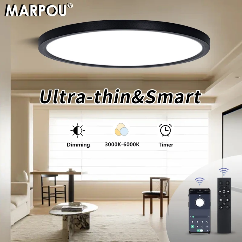 Smart Led Ceiling Lights 20Inch Large APP Remote Control Dimmable Ultra thin Smart Lamp For Living Room Bedroom Led Lights
Smart Led Ceiling Lights 20Inch Large APP Remote Control Dimmable Ultra thin Smart Lamp For Living Room Bedroom Led Lights