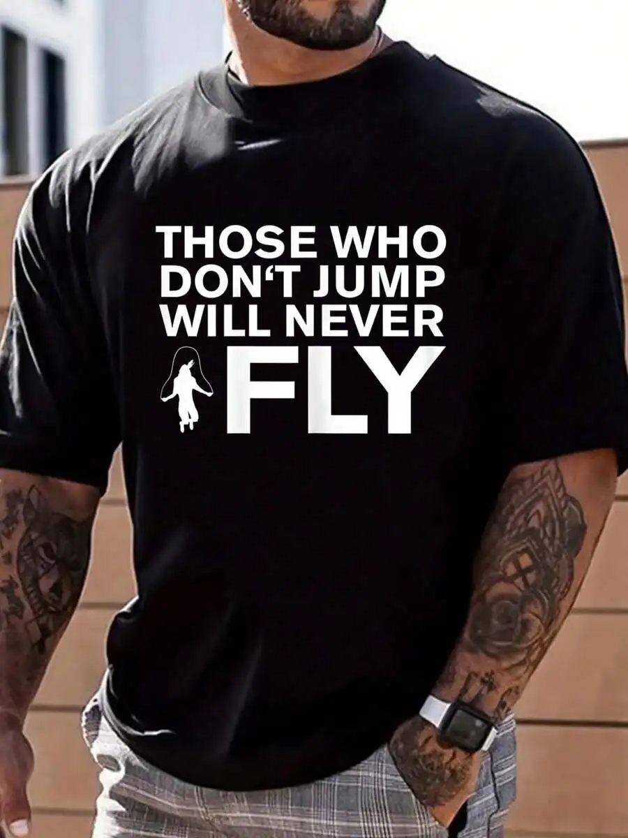 Mens Cotton T-Shirt With Jump Rope Motif Fitness Workout Casual Streetwear
Mens Cotton T-Shirt With Jump Rope Motif Fitness Workout Casual Streetwear