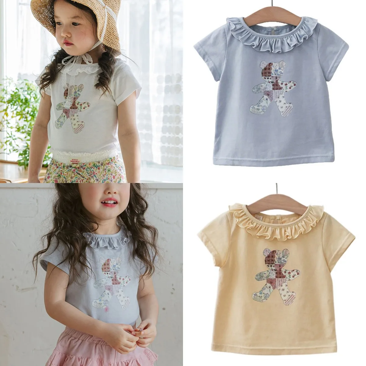 Girls Tees 2025 Summer Korean Toddler Kids Girls T Shirts Children's Cotton Soft Lace Bear Crew Neck Short Sleeve T-Shirt
Girls Tees 2025 Summer Korean Toddler Kids Girls T Shirts Children's Cotton Soft Lace Bear Crew Neck Short Sleeve T-Shirt