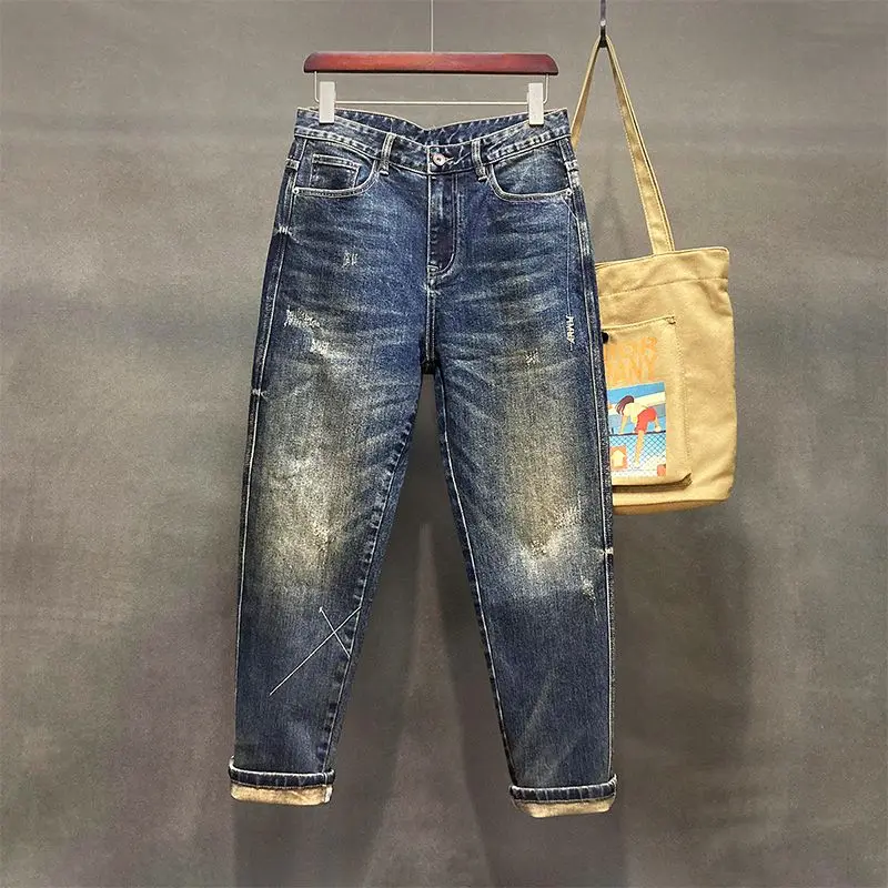 Foufurieux Autumn/Winter American Retro Washed Harem Jeans with Martin Boots Men Jeans Loose Straight LegTapered Pants for Men
Foufurieux Autumn/Winter American Retro Washed Harem Jeans with Martin Boots Men Jeans Loose Straight LegTapered Pants for Men