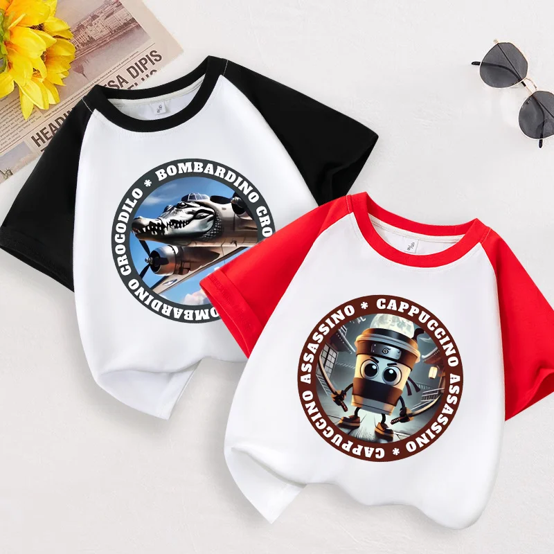 Italian Brainrot Cotton Short Sleeve Children Casual T-shirt Animal Clothes Boy Girl Fashion Clothing Summer Colorful Shirt Tees
Italian Brainrot Cotton Short Sleeve Children Casual T-shirt Animal Clothes Boy Girl Fashion Clothing Summer Colorful Shirt Tees