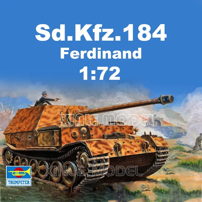 Комплект модели пластикового танка Trumpeter 07205 Sd. Kfz.184 Фердинанд 1/72
Комплект модели пластикового танка Trumpeter 07205 Sd. Kfz.184 Фердинанд 1/72