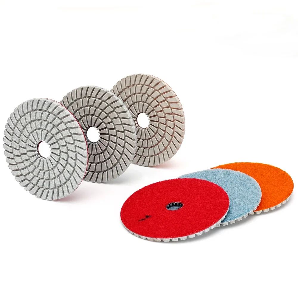 3pcs/set 4in Diamond Polishing Pads Wet/Dry Granite Stone Concrete Marble Sanding Grinding Discs 100mm Hook&Loop Backed 
3pcs/set 4in Diamond Polishing Pads Wet/Dry Granite Stone Concrete Marble Sanding Grinding Discs 100mm Hook&Loop Backed