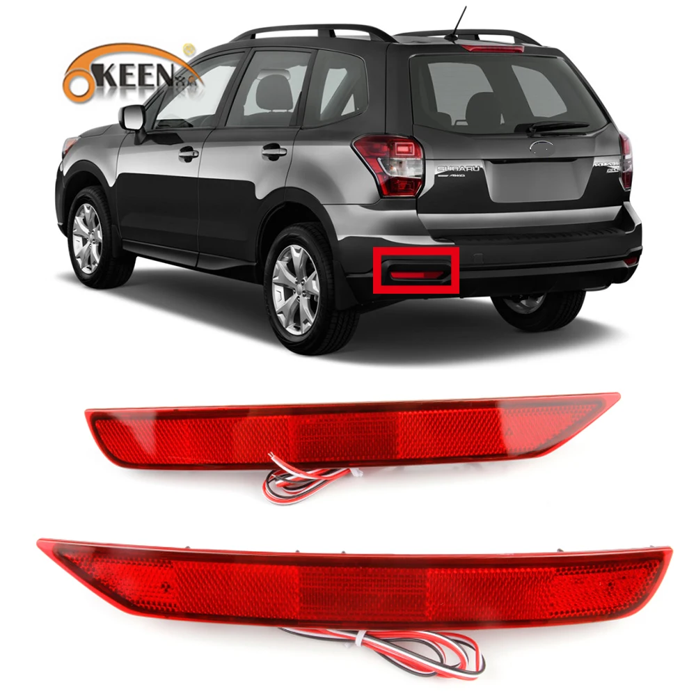 OKEEN 2Pcs LED Rear Bumper Reflector Light Taillight DRL Brake Turn Signal Lamp For Subaru Forester 2009-2016 2017 2018 12V
OKEEN 2Pcs LED Rear Bumper Reflector Light Taillight DRL Brake Turn Signal Lamp For Subaru Forester 2009-2016 2017 2018 12V