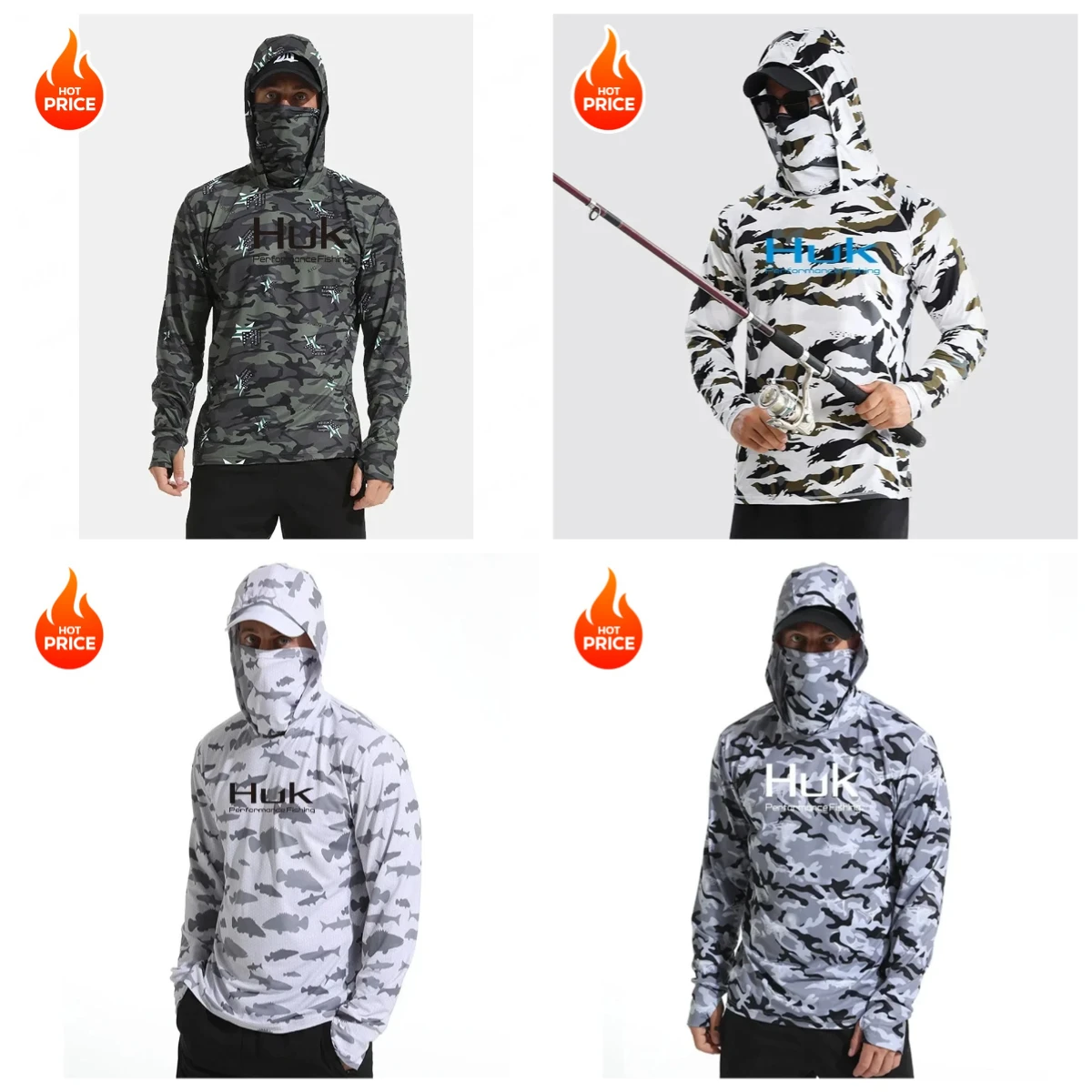 HUK 2023 Sun Protection Quick Dry Mesh Cooling Casual Outdoor Performance Fishing Shirt Men Sports Long Sleeve Fishing Clothes
HUK 2023 Sun Protection Quick Dry Mesh Cooling Casual Outdoor Performance Fishing Shirt Men Sports Long Sleeve Fishing Clothes