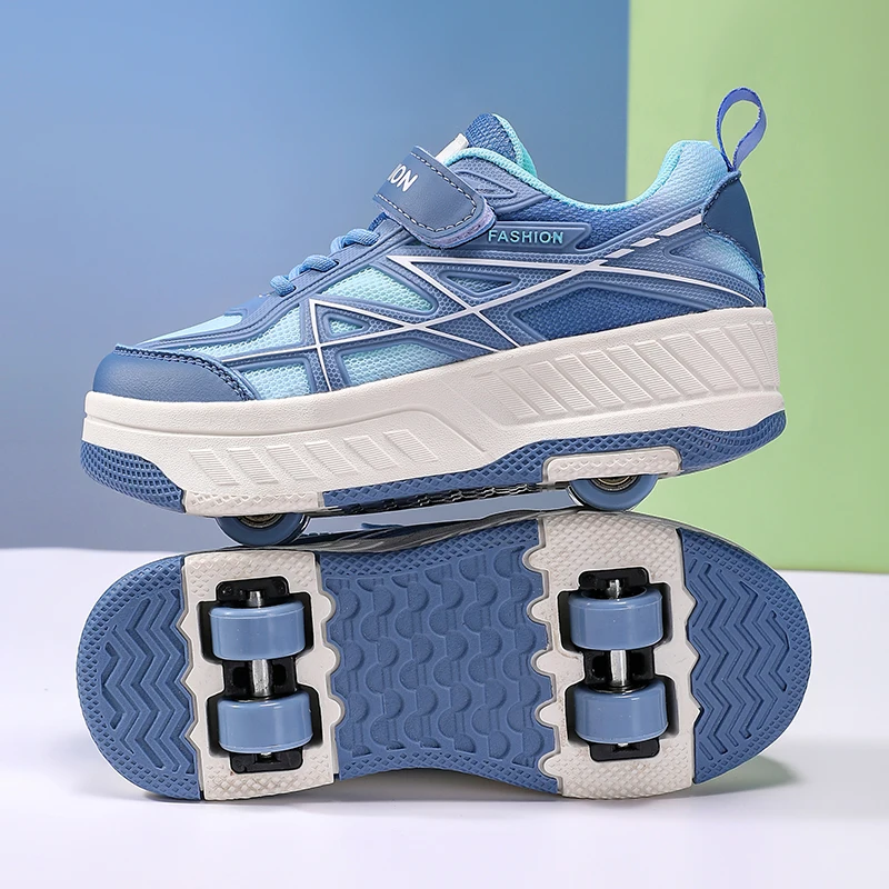 Children Roller Skating Shoes Dual Purpose Four Wheel New Fashion Sports Shoes Shrinkable Durable Rollerblade Shoes for Kids
Children Roller Skating Shoes Dual Purpose Four Wheel New Fashion Sports Shoes Shrinkable Durable Rollerblade Shoes for Kids