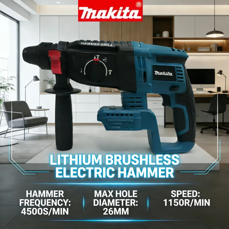 Makita 18V LXT 26mm Brushless Cordless Hammer Drill - Wireless Lithium Battery Power Tool (only machine)
Makita 18V LXT 26mm Brushless Cordless Hammer Drill - Wireless Lithium Battery Power Tool (only machine)