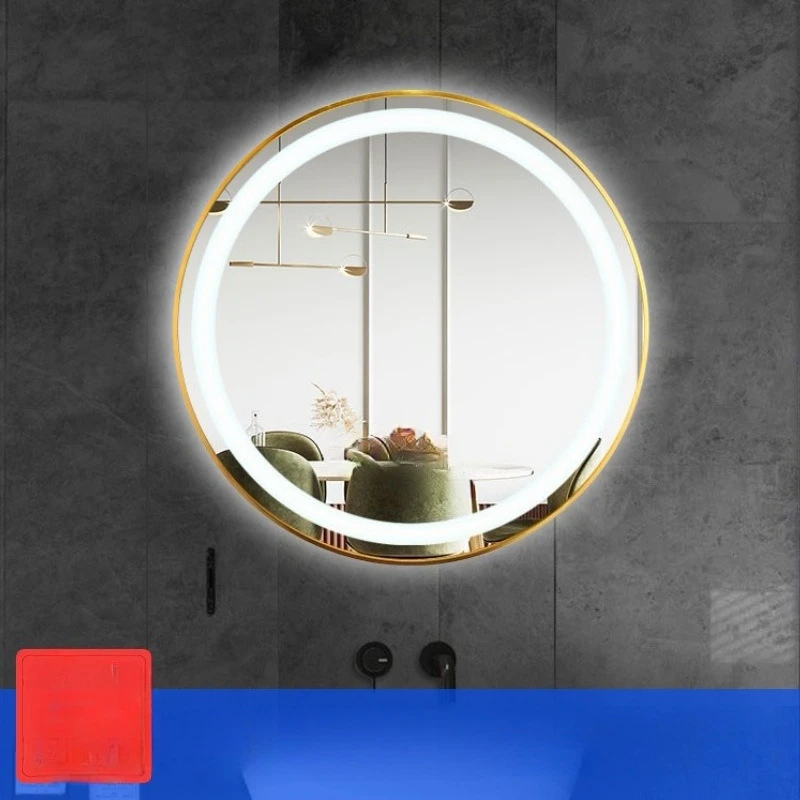 Popular LED Smart Bathroom Mirror Round Aluminum Alloy Frame Hotel Bathroom with Light Luminous Makeup Anti-fog Vanity Shower
Popular LED Smart Bathroom Mirror Round Aluminum Alloy Frame Hotel Bathroom with Light Luminous Makeup Anti-fog Vanity Shower