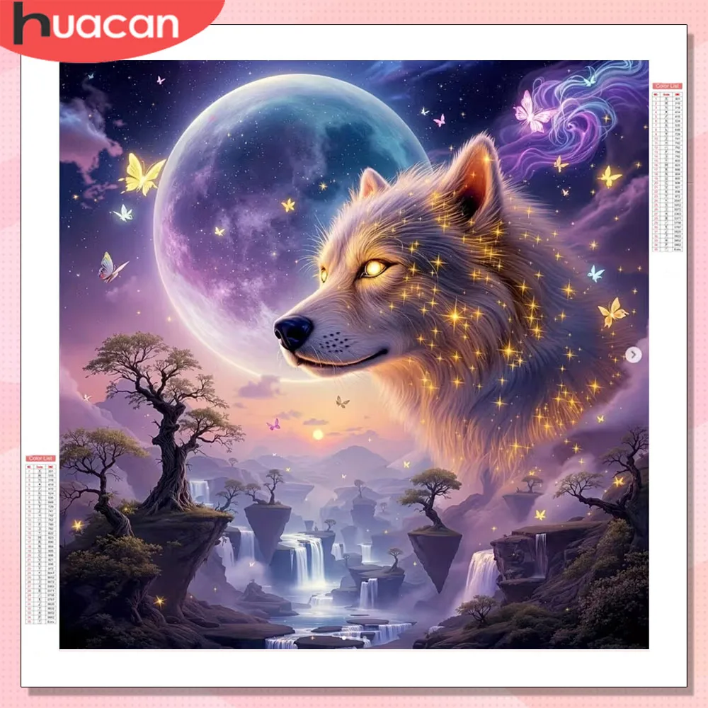 HUACAN Diamond Painting Kit Wolf Animal Full Kits Rhinestones For Home Decor Mosaic New Collection Moon Waterfall Landscape
HUACAN Diamond Painting Kit Wolf Animal Full Kits Rhinestones For Home Decor Mosaic New Collection Moon Waterfall Landscape