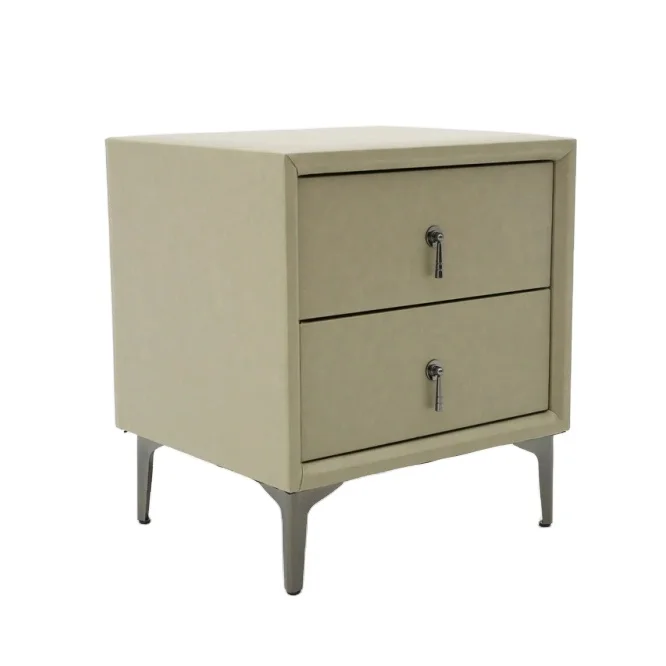 # Wholesale Luxury Leather Nightstand with Vintage Lock Handles & Modern Metal Legs
# Wholesale Luxury Leather Nightstand with Vintage Lock Handles & Modern Metal Legs