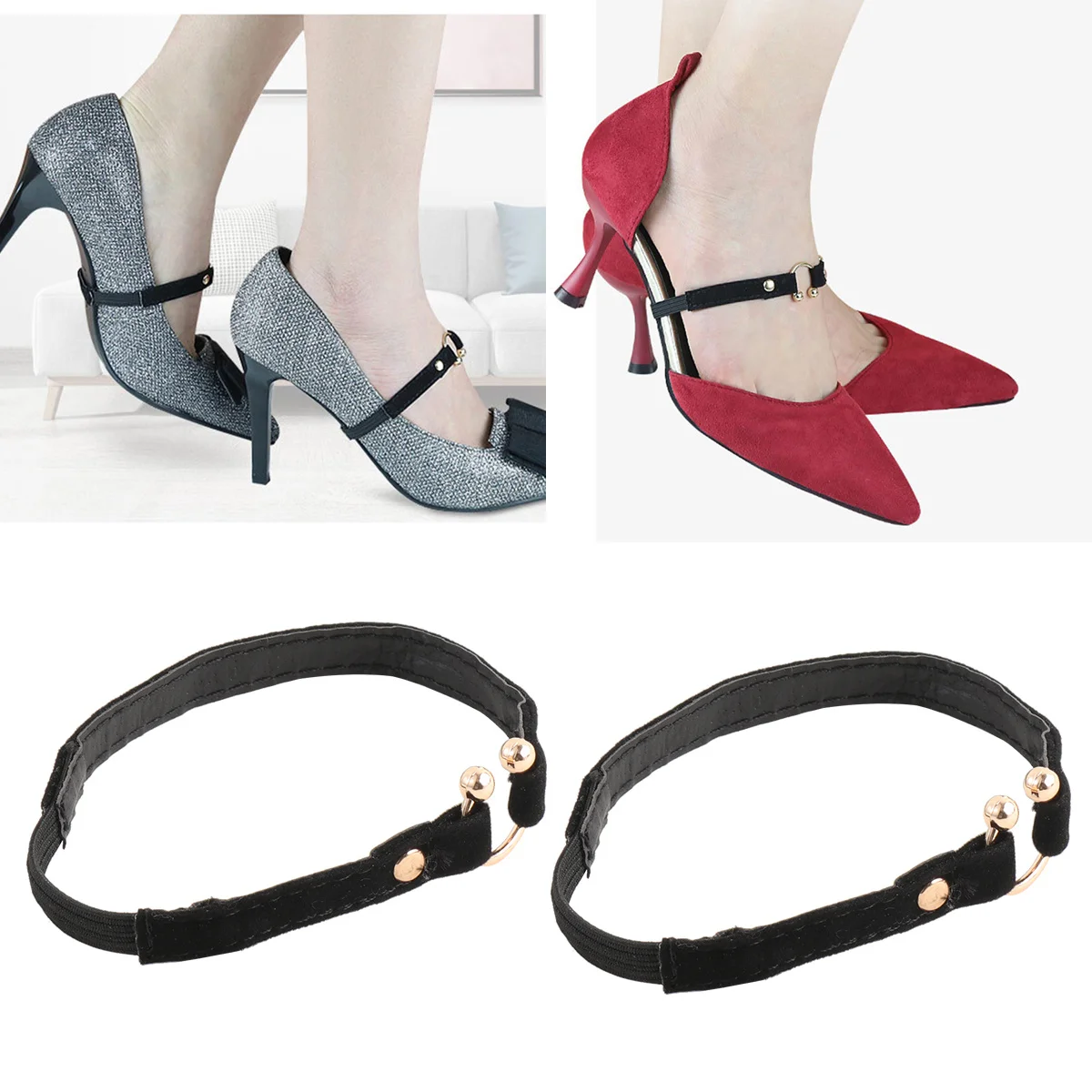 4Pcs Anti-Loose Heel Straps Elastic High Heel Shoelaces Prevent Dropping Out DIY Shoes Binding Bands Durable Washable Easy Wear
4Pcs Anti-Loose Heel Straps Elastic High Heel Shoelaces Prevent Dropping Out DIY Shoes Binding Bands Durable Washable Easy Wear