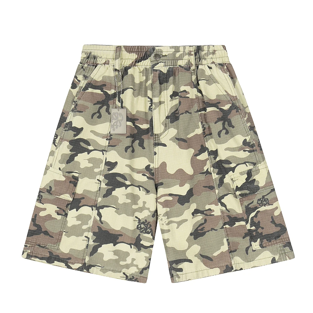 Streetwear Camouflage Patchwork Baggy Cargo Shorts for Men Wide Leg Elastic Waist Straight Summer Knee Length Pants Oversized
Streetwear Camouflage Patchwork Baggy Cargo Shorts for Men Wide Leg Elastic Waist Straight Summer Knee Length Pants Oversized