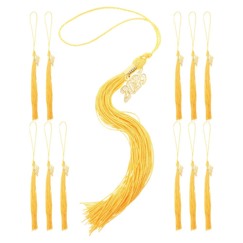 12Pcs Graduation Cap Tassel Charm Sturdy Polyester Memorial Decoration for Graduate Gown Party Supplies 2025 Graduation Pendant
12Pcs Graduation Cap Tassel Charm Sturdy Polyester Memorial Decoration for Graduate Gown Party Supplies 2025 Graduation Pendant