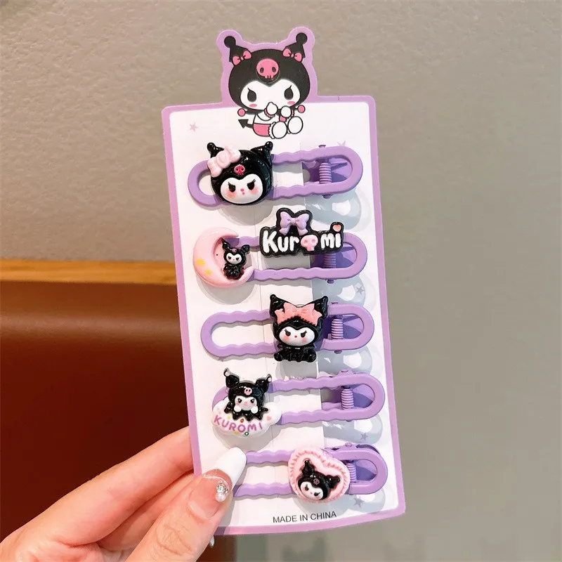 5pcs Cute Sanrio Kuromi Hairpin Kawaii Anime Cartoon Cinnamoroll Bangs Clip Girl&Child Fashion Hair Accessories Holiday Gifts
5pcs Cute Sanrio Kuromi Hairpin Kawaii Anime Cartoon Cinnamoroll Bangs Clip Girl&Child Fashion Hair Accessories Holiday Gifts