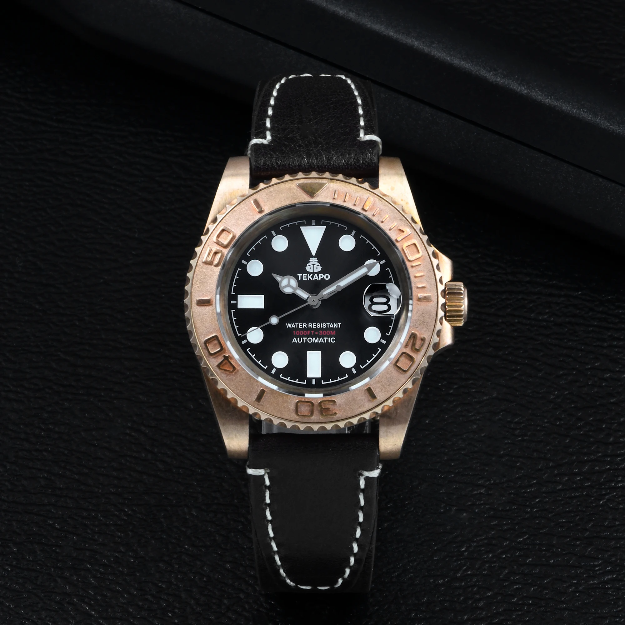 Retro Bronze TEKAPO Watch BGW-9 Blue Luminous 300m Waterproof Leather Strap with Japanese NH35A Movement
Retro Bronze TEKAPO Watch BGW-9 Blue Luminous 300m Waterproof Leather Strap with Japanese NH35A Movement