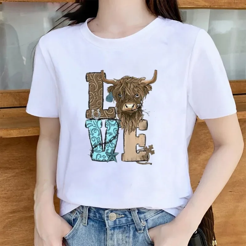 Women's Animal Print Bull Head round Neck Short Sleeve T-shirt Heifer Graphic Top Fashion Summer polyester fabric
Women's Animal Print Bull Head round Neck Short Sleeve T-shirt Heifer Graphic Top Fashion Summer polyester fabric