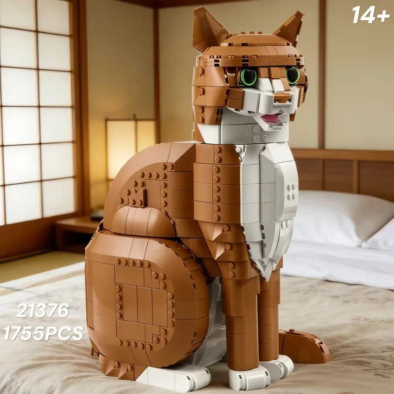 1755PCS Lovely Cartoon Pet Orange Cat Building Blocks 21376 Creative DIY Assemble Model Home Decor Toys Birthday Festival Gifts
1755PCS Lovely Cartoon Pet Orange Cat Building Blocks 21376 Creative DIY Assemble Model Home Decor Toys Birthday Festival Gifts