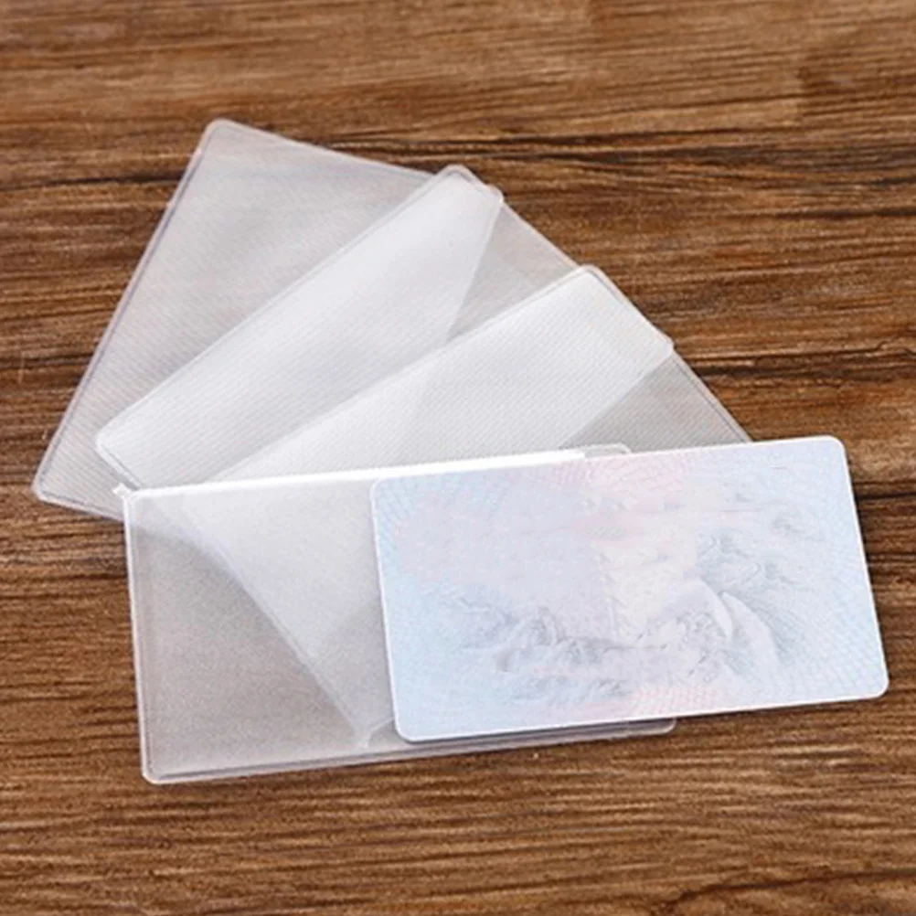 50Pcs Transparent PVC Card Holders Durable Cover for Bus Identity Bank Card Organizer Protective Sleeves Clear Design
50Pcs Transparent PVC Card Holders Durable Cover for Bus Identity Bank Card Organizer Protective Sleeves Clear Design