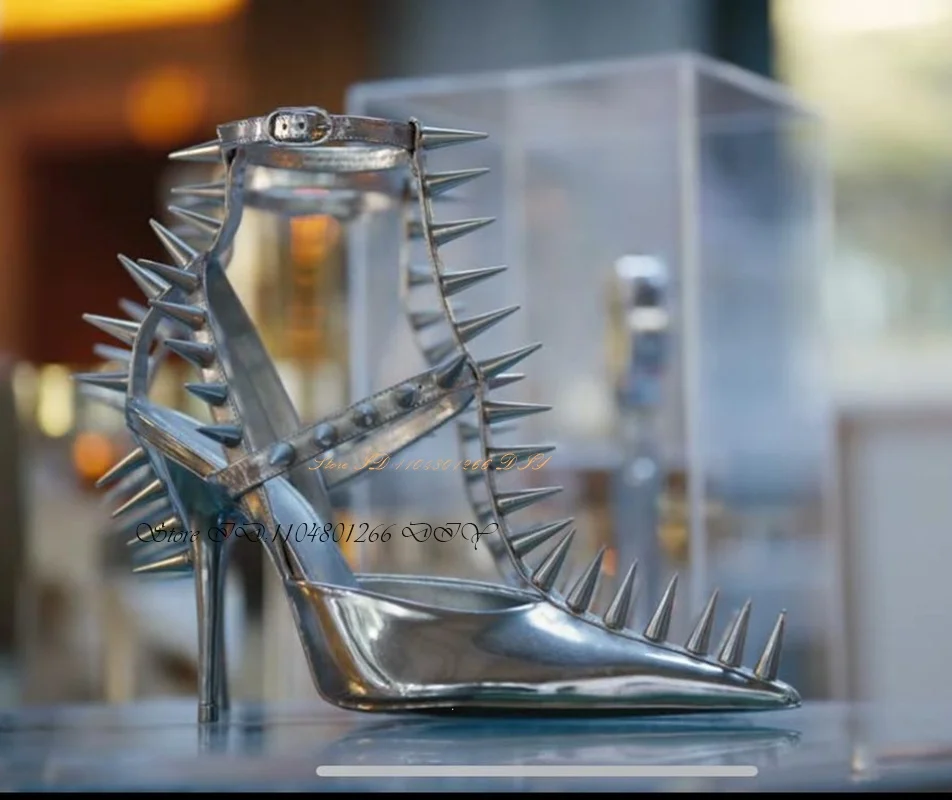 Босоножки на высоком каблуке с заклепками и ремешками, остроносые, на шпильке, женские, сексуальные, летние, для вечеринок
Босоножки на высоком каблуке с заклепками и ремешками, остроносые, на шпильке, женские, сексуальные, летние, для вечеринок