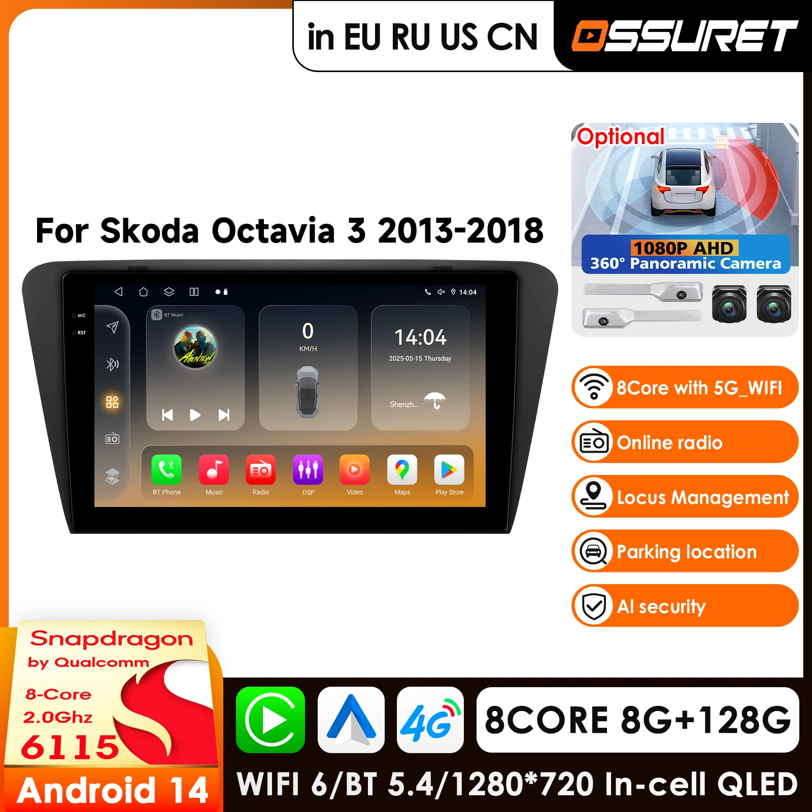Carplay 4G-LTE Carplay Android Car Radio For Volkswagen SKODA Octavia 3 A7 2013-2018 Car Multimedia Player GPS Auto Stereo RDS
Carplay 4G-LTE Carplay Android Car Radio For Volkswagen SKODA Octavia 3 A7 2013-2018 Car Multimedia Player GPS Auto Stereo RDS