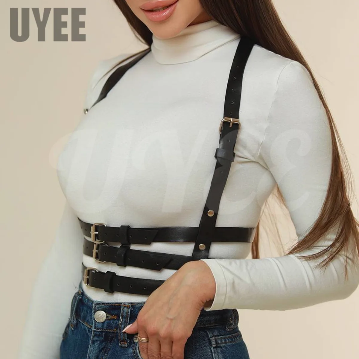 UYEE Fashion Luxury Belts for Woman Black Pu Leather Harness Waist Belt Decorative Jewelry Jeans Adjustable Buckle Party Club
UYEE Fashion Luxury Belts for Woman Black Pu Leather Harness Waist Belt Decorative Jewelry Jeans Adjustable Buckle Party Club