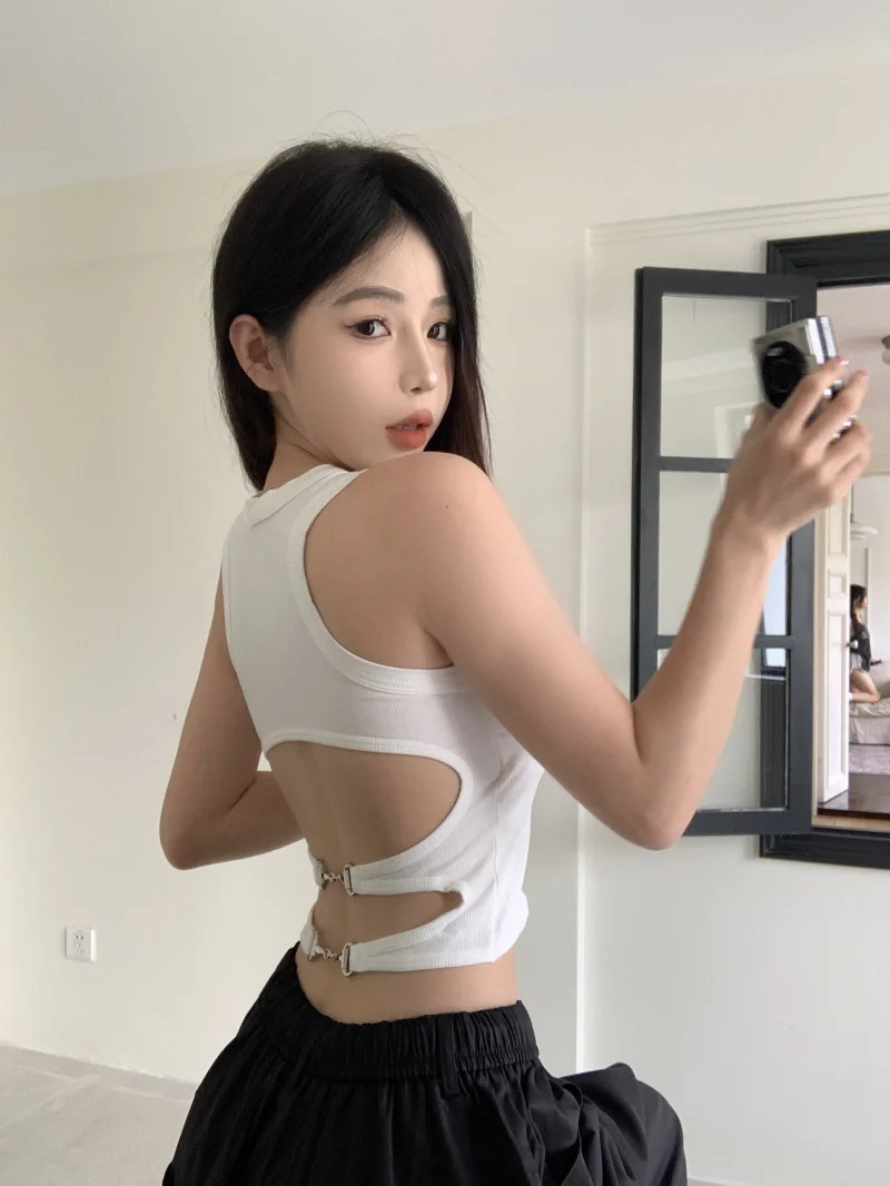 Spice Girl-Top court amissié à la taille avec coussinets de poitrine, slim, beau dos glacé, décontracté, rue
Spice Girl-Top court amissié à la taille avec coussinets de poitrine, slim, beau dos glacé, décontracté, rue