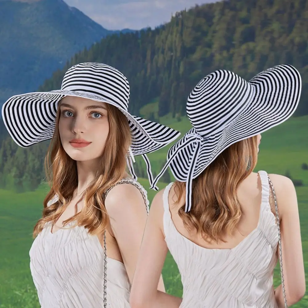 Simple Bow Stripe Bucket Hat Wide Brim Foldable Sun Protection Cap Outdoor Beach Hat UV Protection Summer Sun Hat Outdoor
Simple Bow Stripe Bucket Hat Wide Brim Foldable Sun Protection Cap Outdoor Beach Hat UV Protection Summer Sun Hat Outdoor