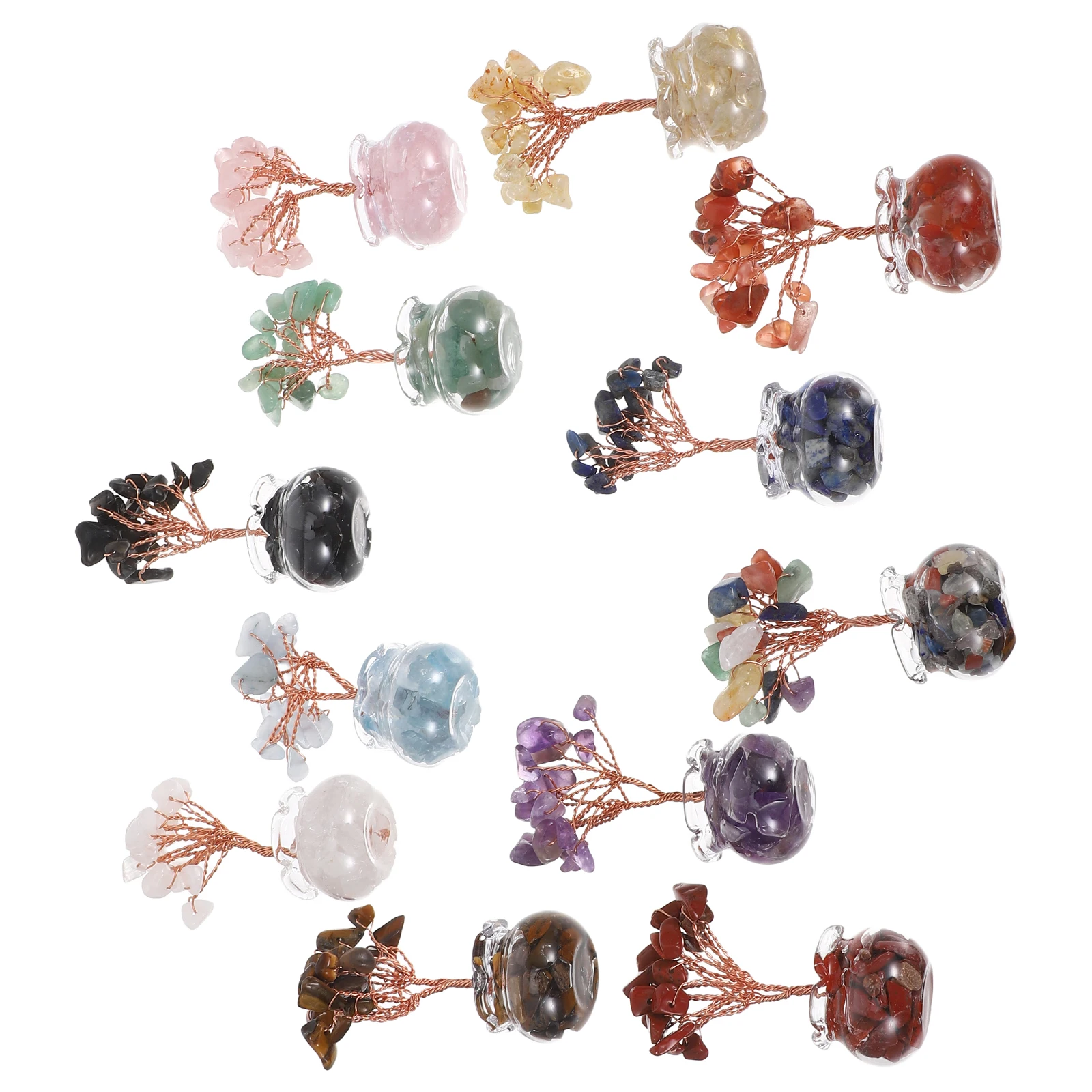 12pcs Mini Crystal Money Tree Small Crystal Tree Decoration For Desk Bonsai Style Ornament Lucky Home Office Decor Gift
12pcs Mini Crystal Money Tree Small Crystal Tree Decoration For Desk Bonsai Style Ornament Lucky Home Office Decor Gift