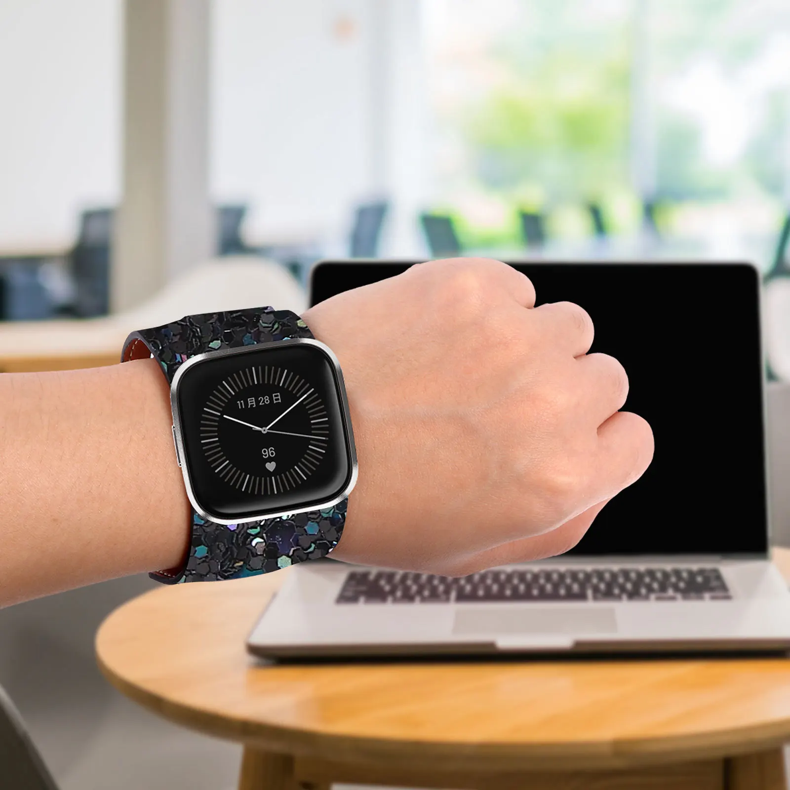 Shiny Watchband Compatible with Fitbit Series Glitter Strap Replacement Wrist Band for Smartwatch Stylish and
Shiny Watchband Compatible with Fitbit Series Glitter Strap Replacement Wrist Band for Smartwatch Stylish and