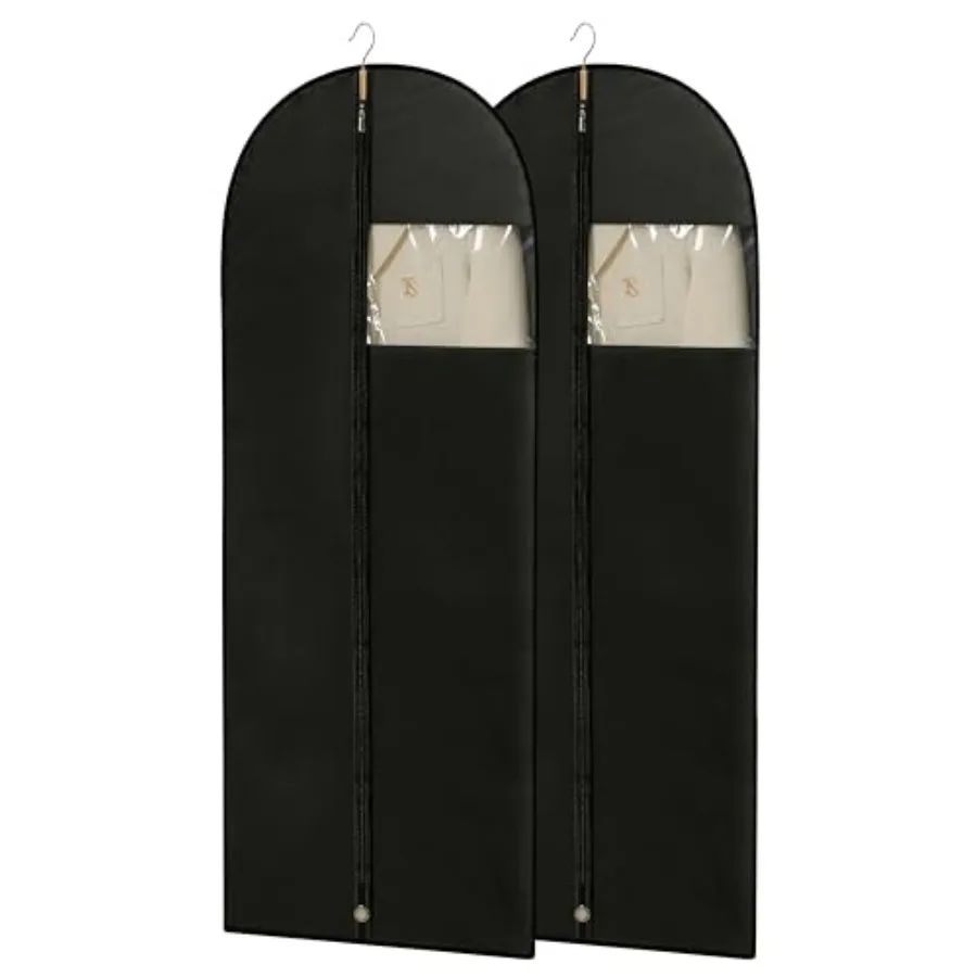 Dress Bags for Gowns, 65'' Long Garment Bags for Hanging Clothes, Dress Garment Bag, Black Dress Bag with Clear Window for Dres
Dress Bags for Gowns, 65'' Long Garment Bags for Hanging Clothes, Dress Garment Bag, Black Dress Bag with Clear Window for Dres