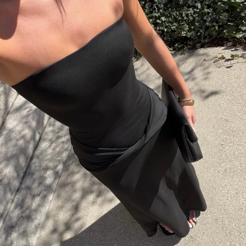 Tsiisd Women's Strapless Maxi Dress Twist Waist Bodycon Slim Party Evening Gown Summer Elegant Sexy Women's Clothing Dresses New
Tsiisd Women's Strapless Maxi Dress Twist Waist Bodycon Slim Party Evening Gown Summer Elegant Sexy Women's Clothing Dresses New