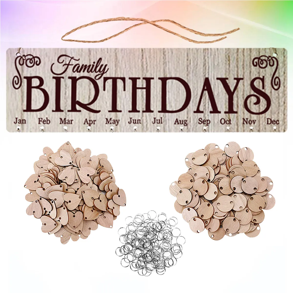 1Set Wooden Hanging Planner Board for Birthdays Anniversaries Valentine Mother's Day with Heart Round Pendants Home Decor
1Set Wooden Hanging Planner Board for Birthdays Anniversaries Valentine Mother's Day with Heart Round Pendants Home Decor