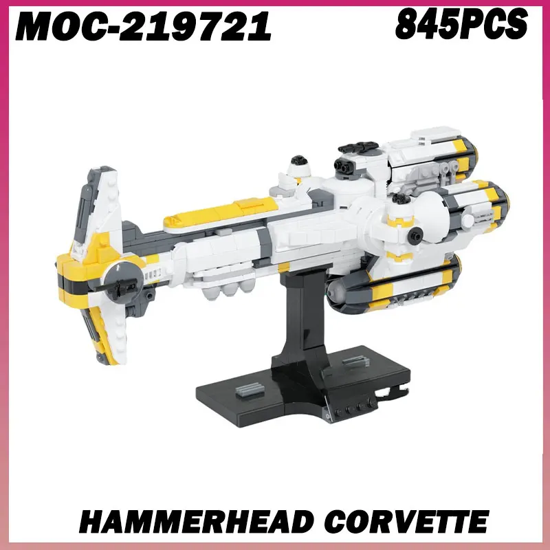 845PCS MOC-219721 Space War Movie Series MOC UCS Hammerhead Corvette Lightmaker Large Building Blocks Kit DIY Models Senior
845PCS MOC-219721 Space War Movie Series MOC UCS Hammerhead Corvette Lightmaker Large Building Blocks Kit DIY Models Senior