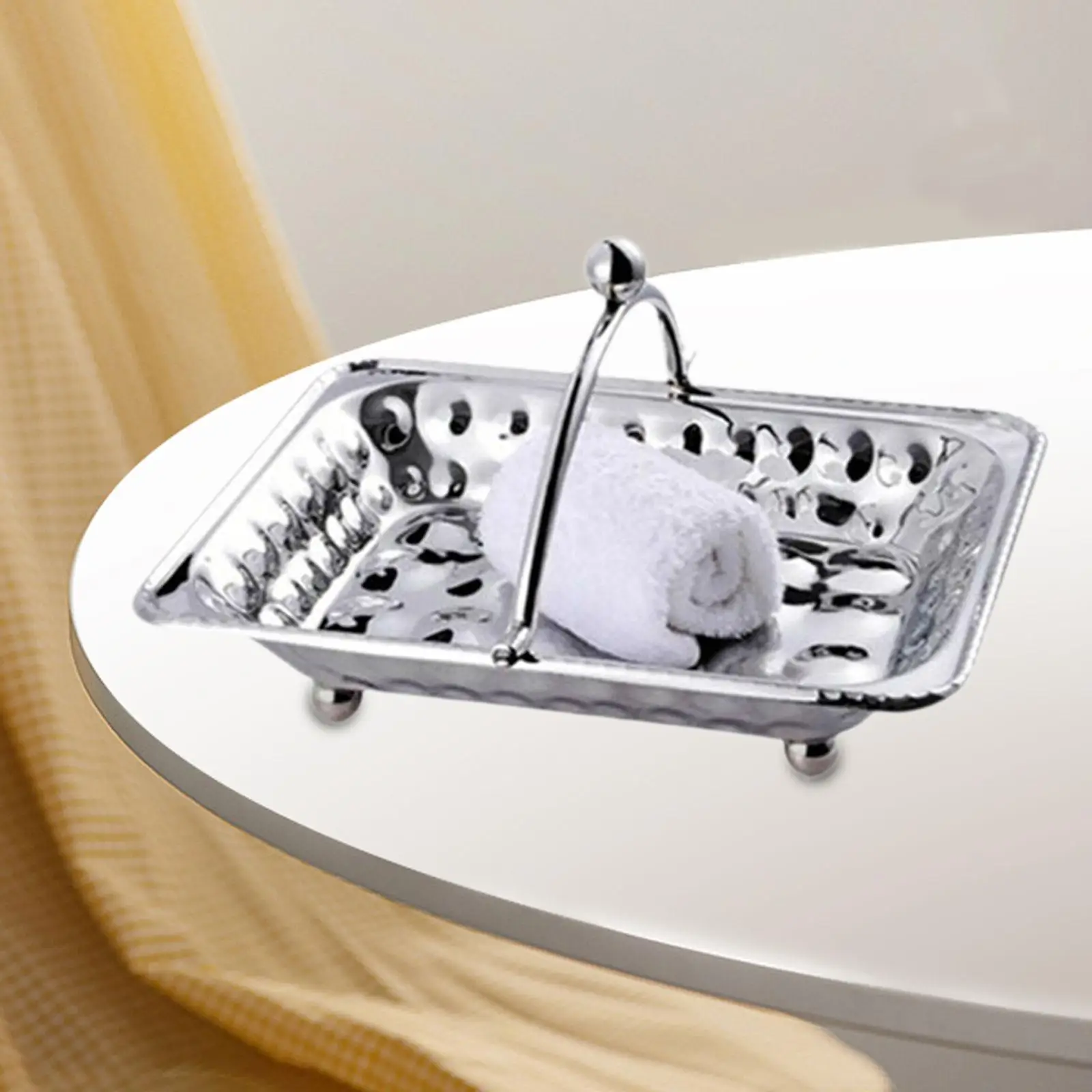 Поднос из нержавеющей стали для различных сценариев использования, легко моется, устойчив к истиранию, контейнер для хранения для отелей, баров, душевых и домашнего использования
Поднос из нержавеющей стали для различных сценариев использования, легко моется, устойчив к истиранию, контейнер для хранения для отелей, баров, душевых и домашнего использования