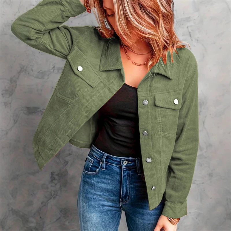 Women's Jacket European American Fashion New Solid Color Slim Lapel Ladies Warm Coat Single Breasted Long Sleeve Outwear Trend
Women's Jacket European American Fashion New Solid Color Slim Lapel Ladies Warm Coat Single Breasted Long Sleeve Outwear Trend