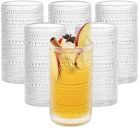 16 Oz Hobnail Glasses Set of 6 – Clear Stylish Drinking Glasses for Bar, Kitchen & Dining – Perfect for Cocktails, Home & Garden
16 Oz Hobnail Glasses Set of 6 – Clear Stylish Drinking Glasses for Bar, Kitchen & Dining – Perfect for Cocktails, Home & Garden
