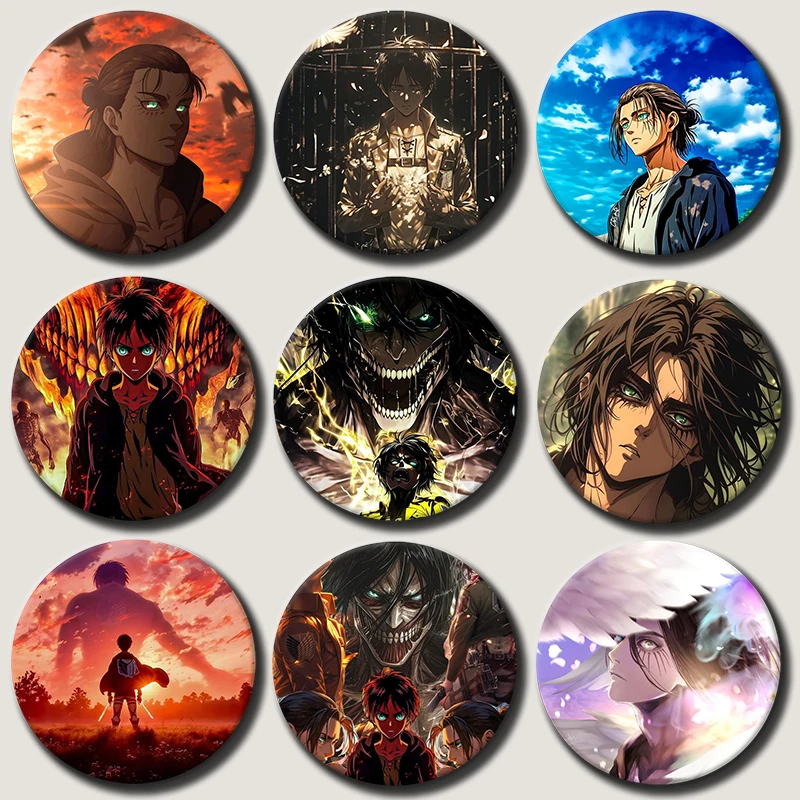 58mm Anime Character Eren Yeager Button Pin Cartoon Role Eren Yeager Brooch Creative Badge for Backpack Clothes Decoration Gift
58mm Anime Character Eren Yeager Button Pin Cartoon Role Eren Yeager Brooch Creative Badge for Backpack Clothes Decoration Gift