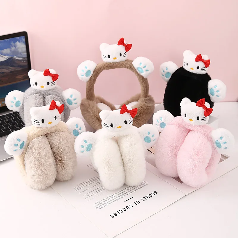 Sanrio Kitty Soft Plush Ear Keep Warmer Winter Foldable Earmuffs Children Outdoor Earflap Protection Ear-Muffs Ear Cover Gifts
Sanrio Kitty Soft Plush Ear Keep Warmer Winter Foldable Earmuffs Children Outdoor Earflap Protection Ear-Muffs Ear Cover Gifts